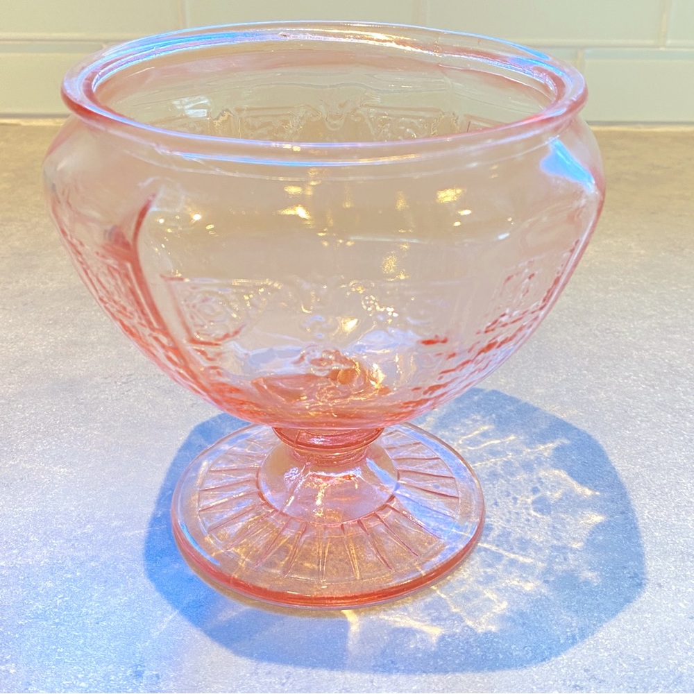 Vintage Anchor Hocking Mayfair Pink Depression Glass Candy Dish no Lid